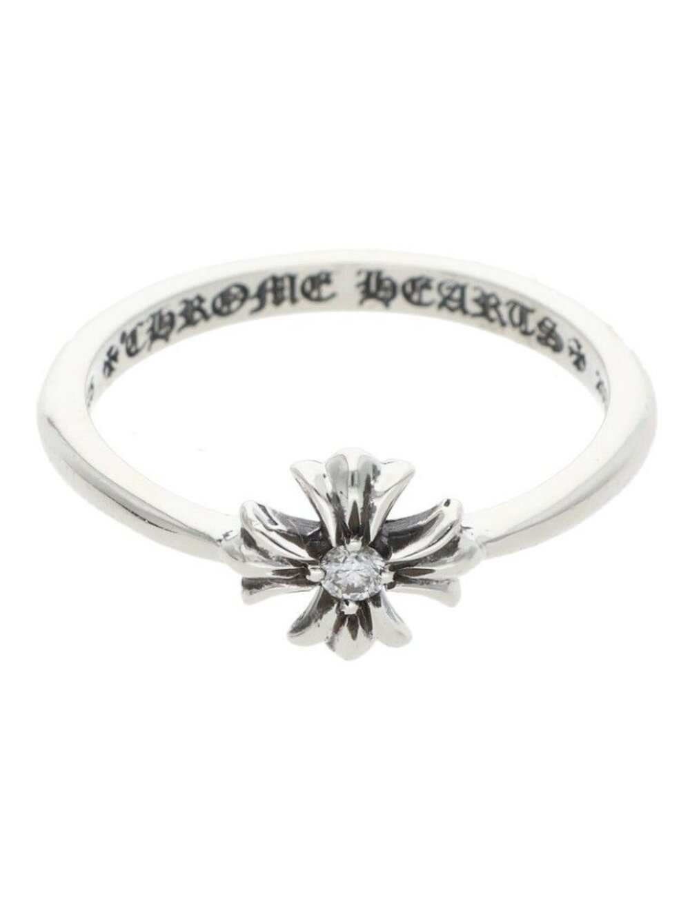 Chrome Hearts Bubblegum CH Plus Diamond Silver Ring